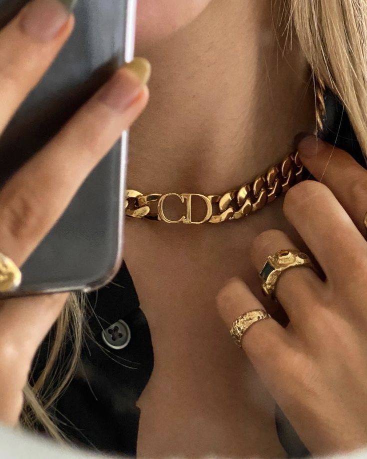 DIOR Gold CD Charm on Necklace – Bag Envy