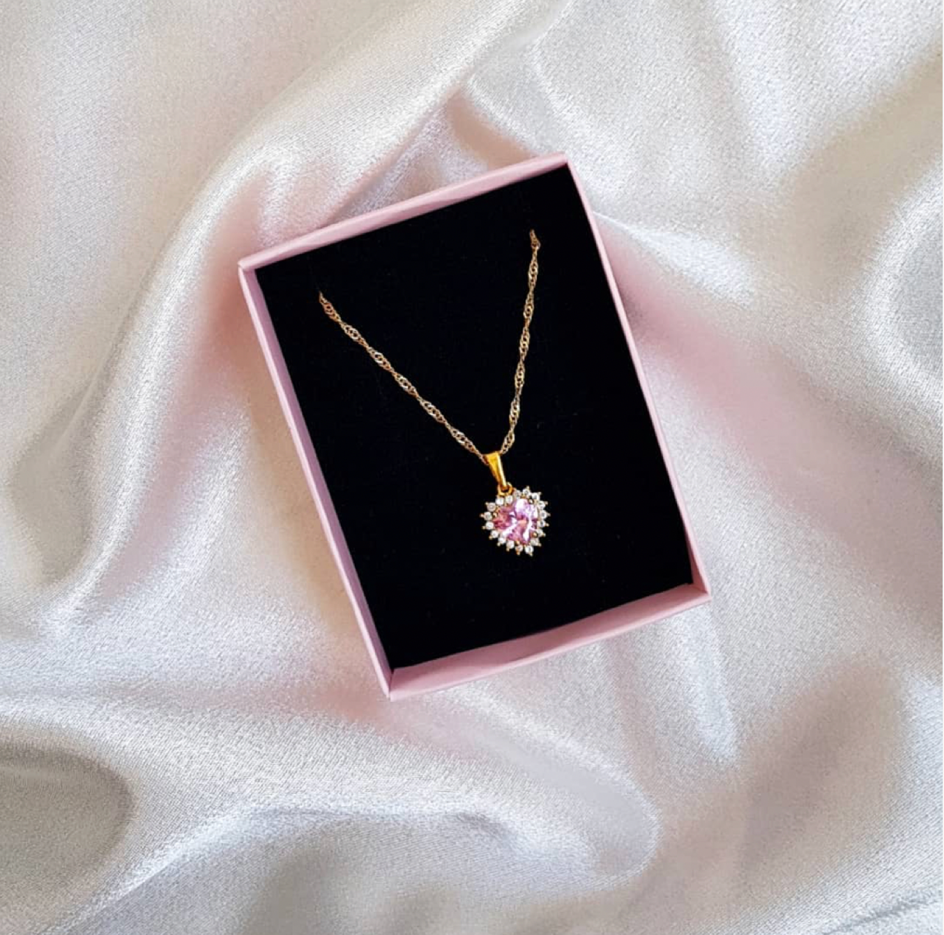 Cubic Zirconia Royal Heart Necklace