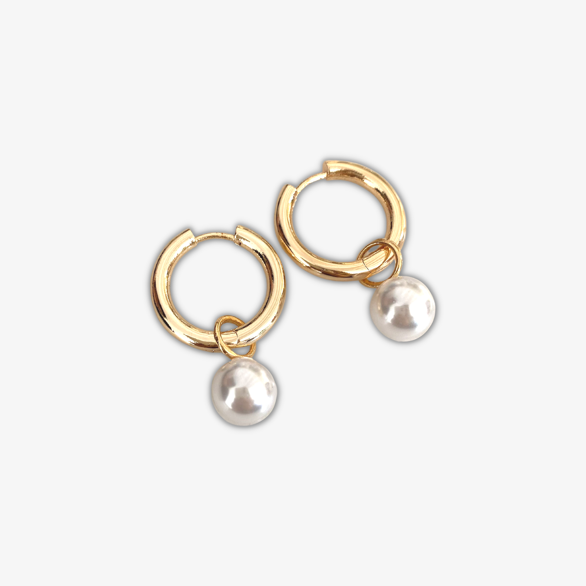 Pearl Hoop Earrings - melsberry