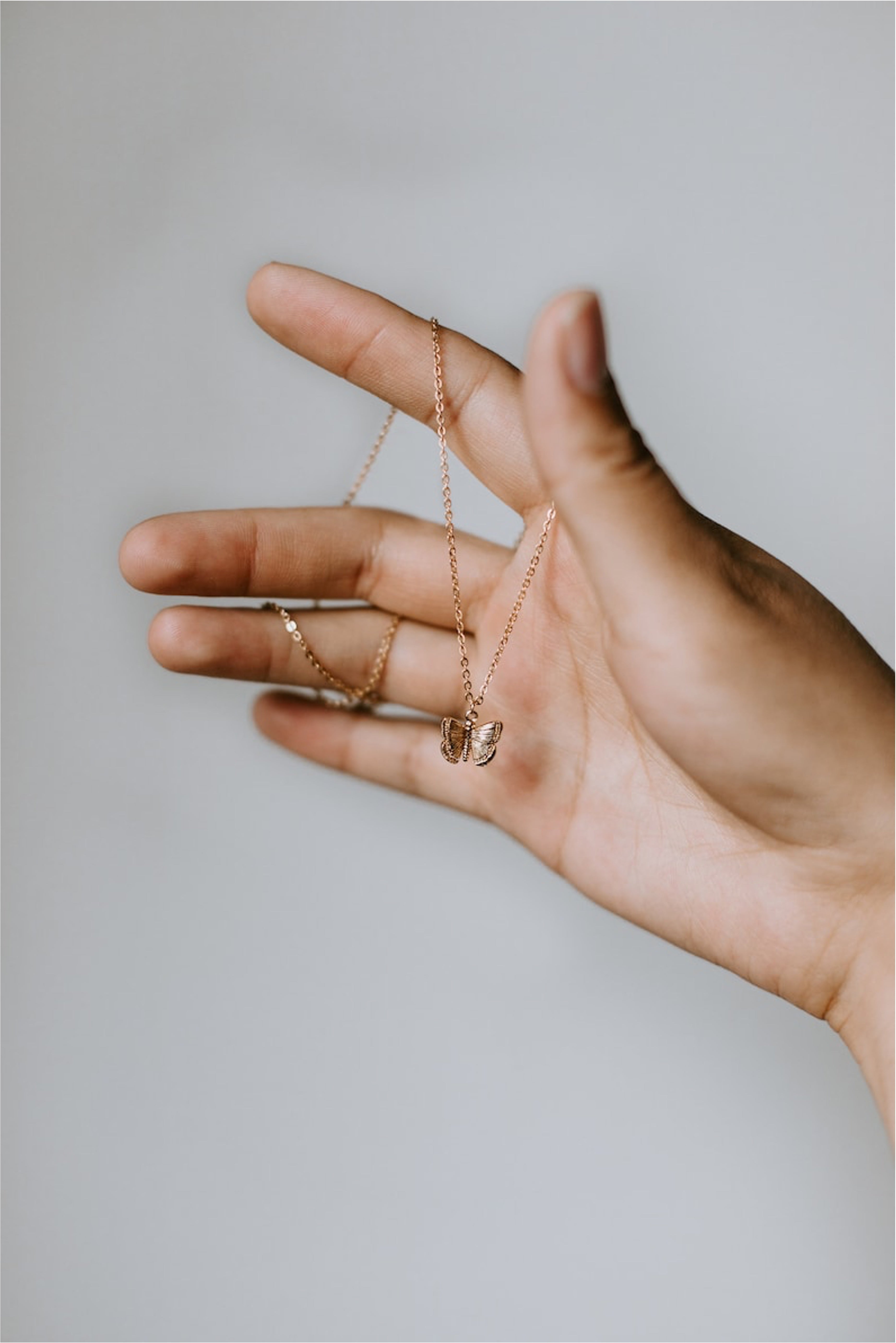 Minimal Butterfly Necklace