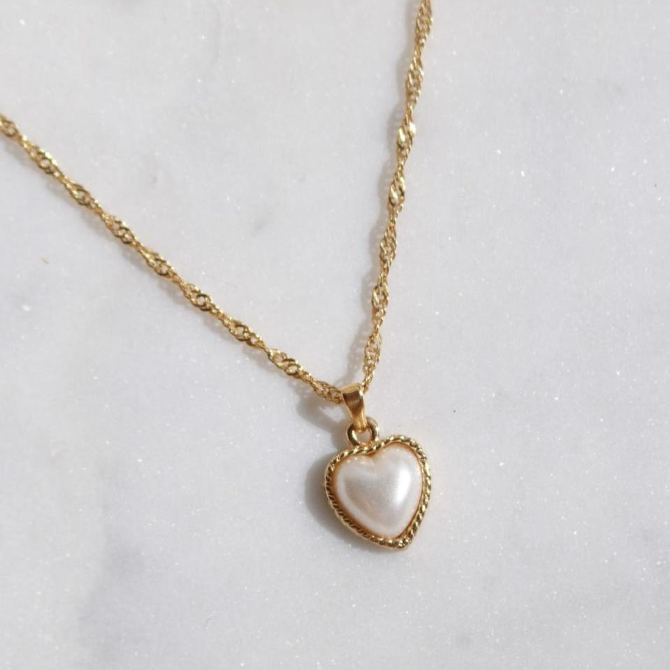 Pearl Heart Necklace - melsberry